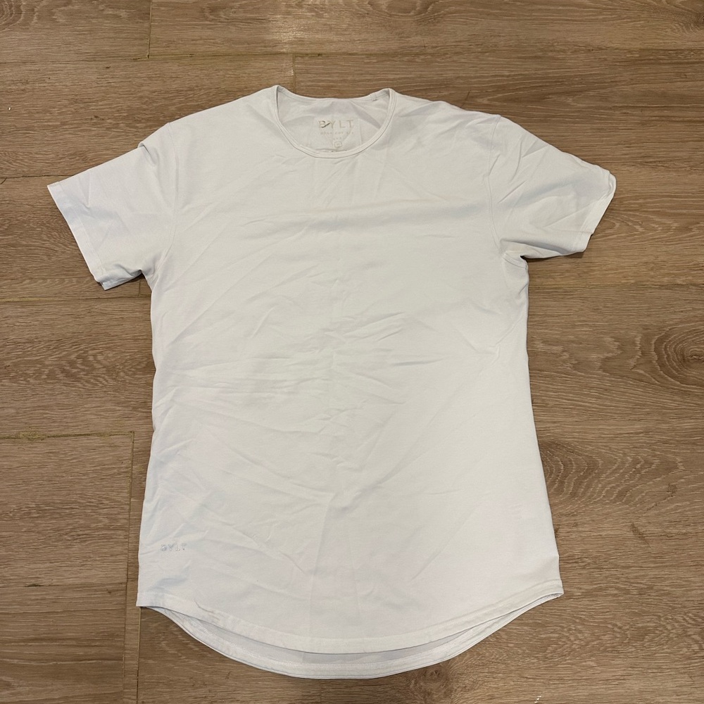 BYLT Basics White Drop Cut Shirt